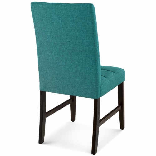 Ergode Promulgate Biscuit Tufted Upholstered Fabric Dining Chair Set of 2 - Teal Perspective: top