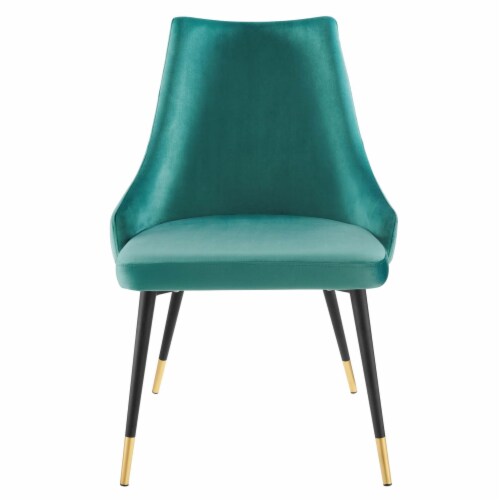 Ergode Adorn Tufted Performance Velvet Dining Side Chair - Teal Perspective: top