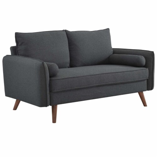 Ergode Revive Upholstered Fabric Sofa and Loveseat Set - Gray Perspective: top