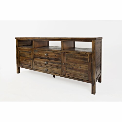 Artisan'S Craft 70'' Farmhouse Media Tv Stand Console, Lx19''Wx32''H, Dakota Oak (Set Of 2) Perspective: top