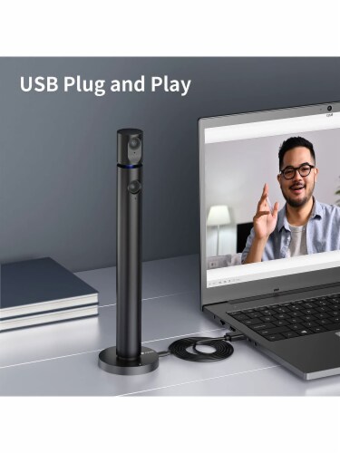 CZUR Halo Streaming No-Mount 1080P Dual Webcam with Microphone Perspective: top