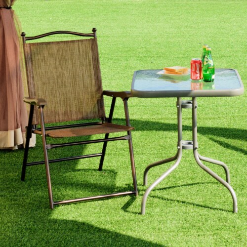 Sling back folding patio chairs deals