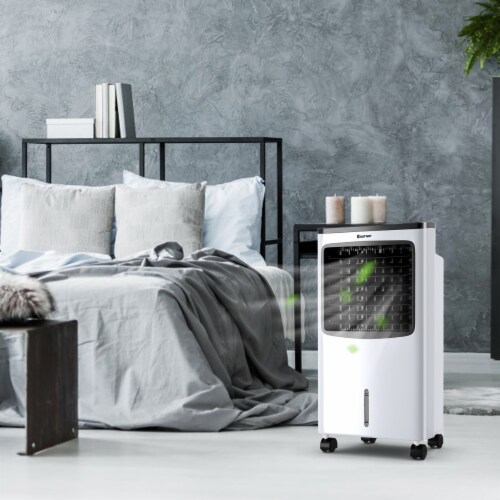 Costway Portable Cooler Fan Filter Humidify Anion W/ Remote Control Perspective: top