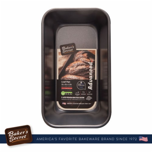 Nonstick Loaf Pan for Baking Bread 9 x 6 , Thick Carbon Steel Meatloaf Bread Pan Perspective: top