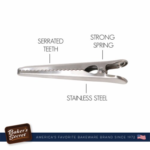 4pcs Stainless Steel Bag Clip Set, Heavy Duty Chip Clips Set Perspective: top