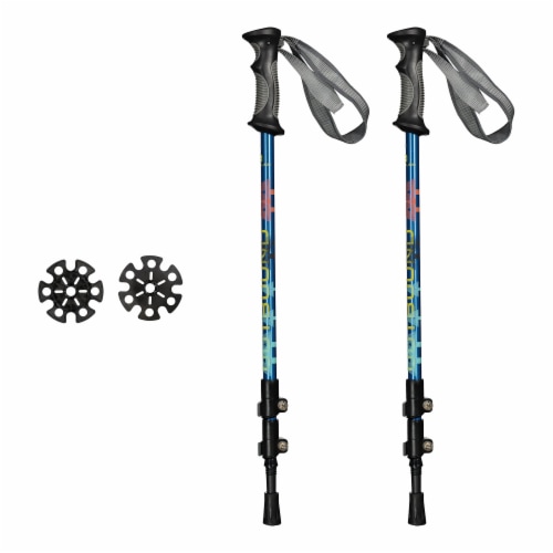 Outbound Lightweight 19 In Aluminum Snowshoes Kit with Poles & Carrying Tote Bag Perspective: top