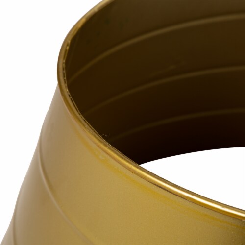 Glitzhome 22 Inch Diameter Painted Gold Metal Tree Collar Perspective: top