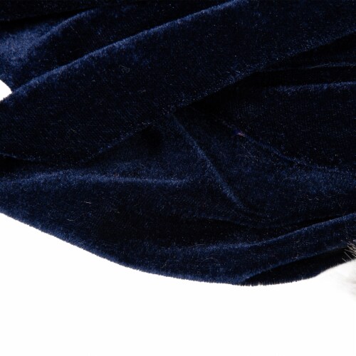 Glitzhome Sequin Pattern Christmas Stocking - Navy Perspective: top