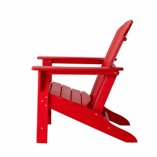 Glitzhome All-Weather Adirondack Chair - Red Perspective: top