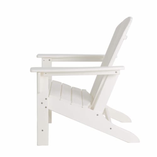 Glitzhome All-Weather Adirondack Chair - White Perspective: top