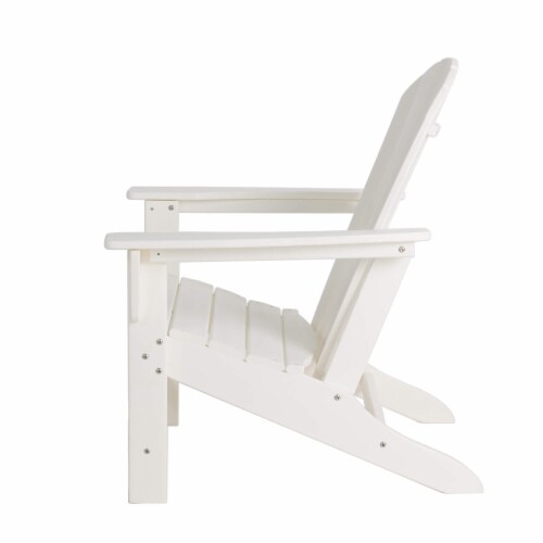 Glitzhome All-Weather Adirondack Chair - White Perspective: top
