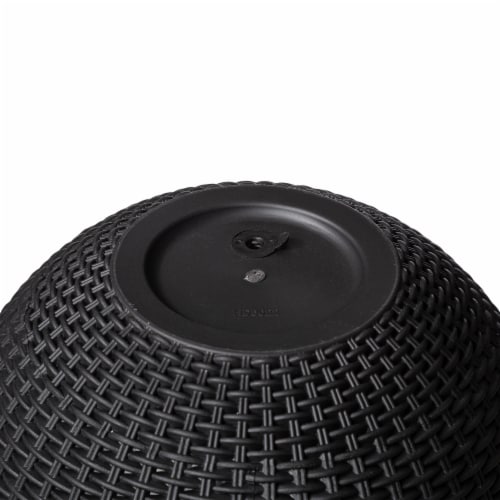 Glitzhome Plastic Hanging Planter - Black Perspective: top