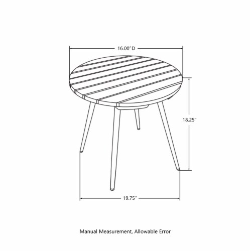 Glitzhome Accent Table and Bamboo Rocking Chair Set Perspective: top