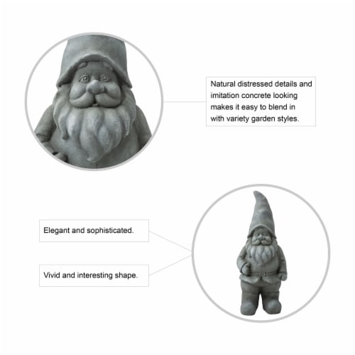 Glitzhome Standing Gnome Garden Statue Perspective: top