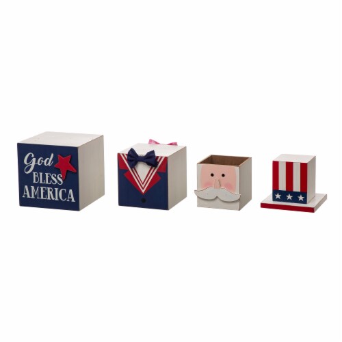 Glitzhome Patriotic & Easter Double-Sided Porch Sign Perspective: top
