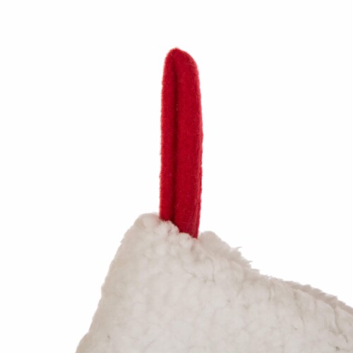 Glitzhome Two Pack 21 Inch Length Fabric Christmas Stocking - Pompom Perspective: top
