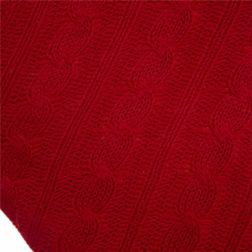 Glitzhome Two Pack 20 Inch Length Knitted Stocking with Faux Fur Cuff Perspective: top