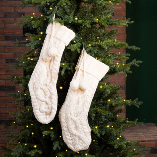 White outlet christmas stockings