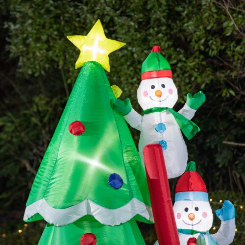 Glitzhome 8 Feet Lighted Inflatable Xmas Snowman Climbing Up Tree Decor,  Set of One - Smith's Food and Drug