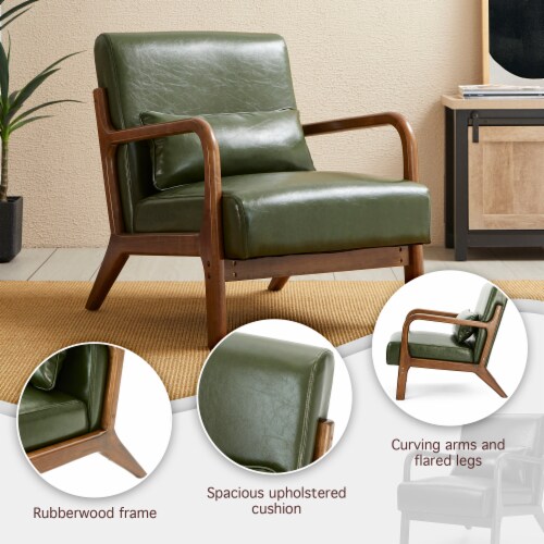 Green mid century accent chair deals