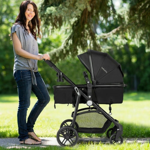 Costway 2 in1 foldable baby stroller kids travel newborn infant buggy pushchair on sale black