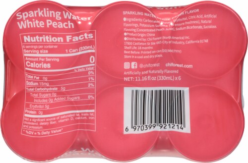 Chi Forest Sparkling Water White Peach Perspective: top