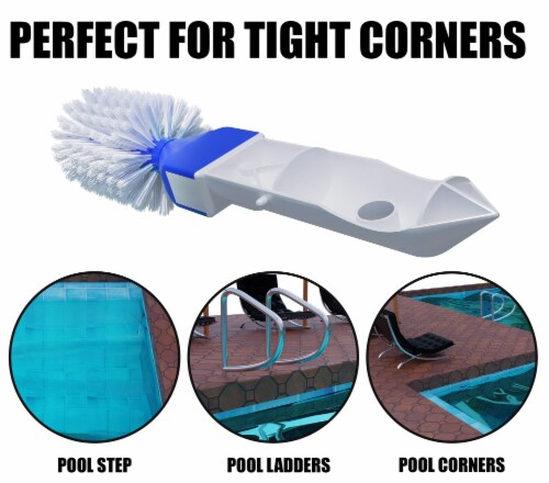 Swimming Pool Step Corner Brush Hand-held Door Window Tools With Fine Nonslip Handle