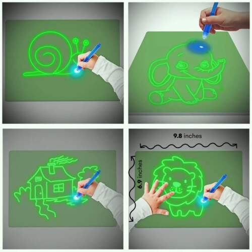 Noa Store Magnetic Drawing Board 14.3in - Glow in Dark w/ Light