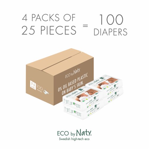 Eco by Naty Newborn Disposable Diapers 100 Count Perspective: top