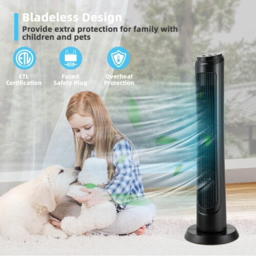 Costway 40 Inch Oscillating Tower Fan with 3 Wind Modes & 4 Wind Speeds Perspective: top