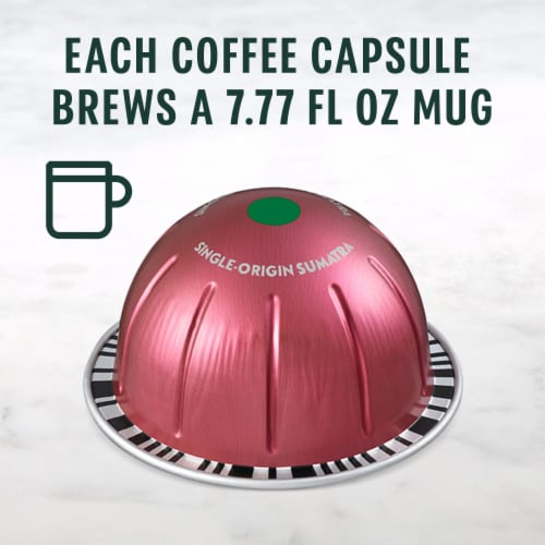 Starbucks by Nespresso Coffee Pods for Nespresso Vertuo Line Machines Sumatra Dark Roast Perspective: top