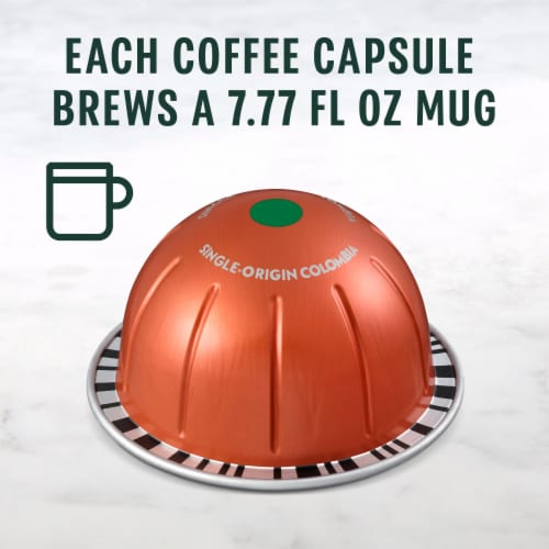 Starbucks by Nespresso Coffee Pods for Nespresso Vertuo Line Machines Colombia Medium Roast Perspective: top