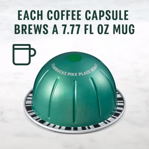 Starbucks by Nespresso Coffee Pods for Nespresso Vertuo Line Machines Pike Place Medium Roast Perspective: top