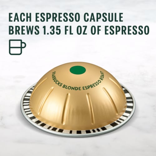 Starbucks by Nespresso Coffee Pods for Nespresso Vertuo Line Machines Espresso Blonde Roast Perspective: top