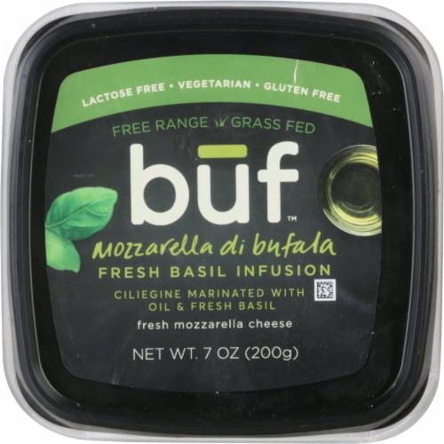 Buf™ Lactose Free Basil Infused Fresh Mozzarella Balls Perspective: top