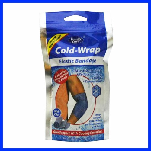 2 pc Knee Brace Cold Wrap Relief Elastic Bandage Wrist Muscle Pain Gym Sports !! Perspective: top