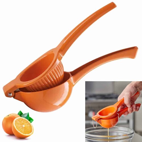 Last Drop Orange Squeezer Lime Manual Press Extracting The Most Juice Possible Perspective: top