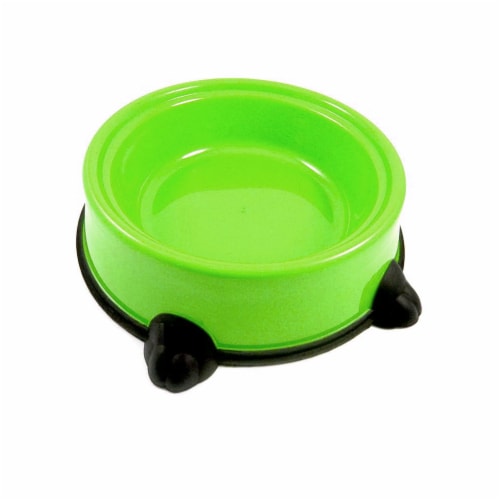 Pet Food Bowl Non Skid Feeding Dish Dog Cat Water Food Feeding Plastic Plate 9 Perspective: top