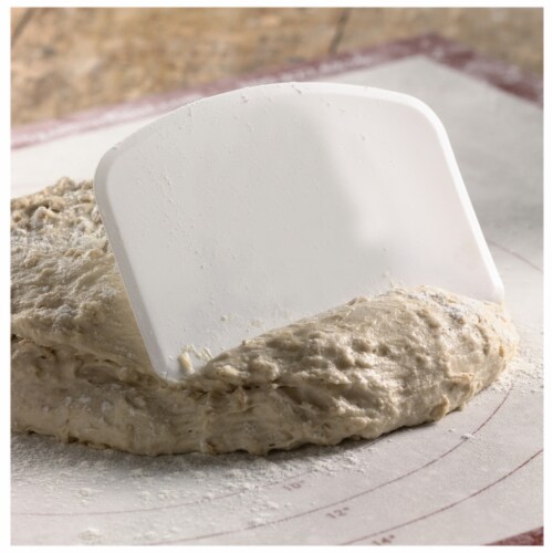 2 X Plastic Bowl Dough Scraper Pans Cutter Pastry Blade Pizza Kitchen Cake Tool Perspective: top