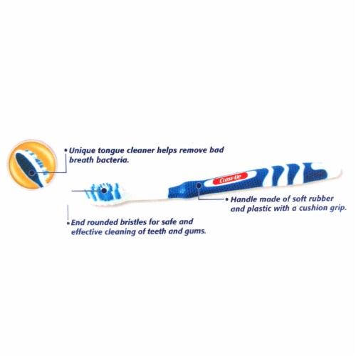 5 Pack Travel Toothbrushes Tongue Scraper Medium Bristles Oral Care Clean Kit Perspective: top