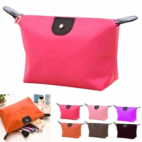 Portable Makeup Bag, Cosmetic Storage Bag With Zipper And Handle