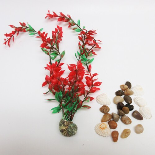 3 Pack Mixed Artificial Tank Grass Ornament Green Plant Aquarium Fish Decoration Perspective: top