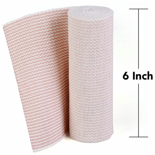 4 Rolls 6 Wide Cotton Elastic Bandages Clips Sports First Aid Large Body  Wrap, 1 - Kroger