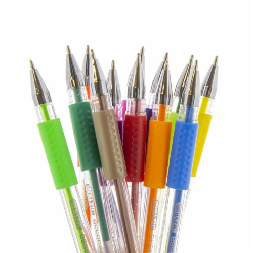 6 Assorted Colour Glitter & Scented Gel Pens Back to School Office Crafting 