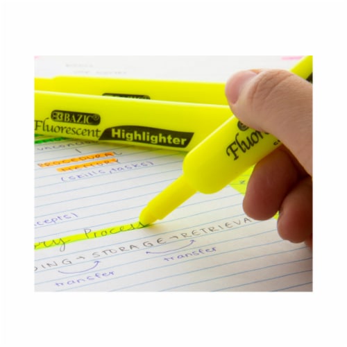 12 Pack Neon Yellow Highlighter Markers Chisel Tip Quick Dry Fluorescent  Office, 1 - Pay Less Super Markets