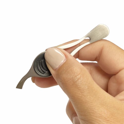 6 Pack Precision Stainless Steel Slant Tweezers Eyebrow Removal Angled Tip Grip Perspective: top
