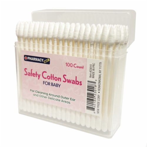 300 Ct Safety Cotton Swabs Double Tip Baby Ear Cleaning Pure Makeup Applicator Perspective: top