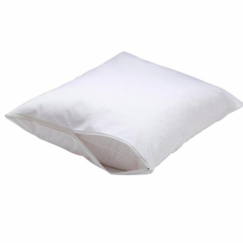4PC Bedding Waterproof Pillow Zippered Protector Premium Fabric Breathable Cover Perspective: top
