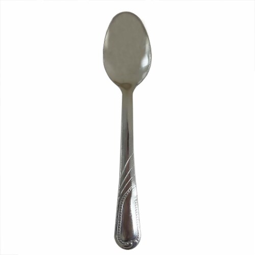 24 Pc Teaspoon Stainless Steel Coffee Tea Spoons Cutlery Silverware Set Kitchen Perspective: top