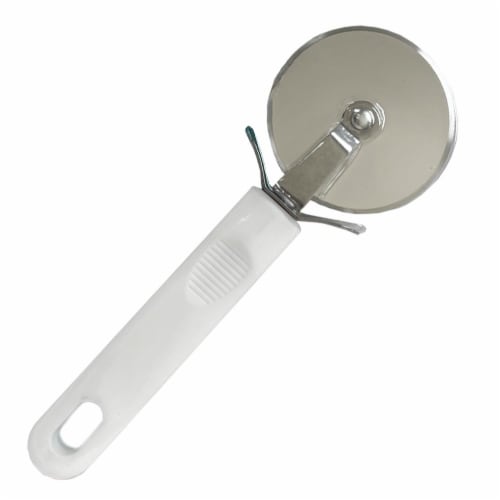 Stainless Steel Pizza Cutter Sharp Blade Wheel Heavy Duty Slicer Comfort Handle Perspective: top